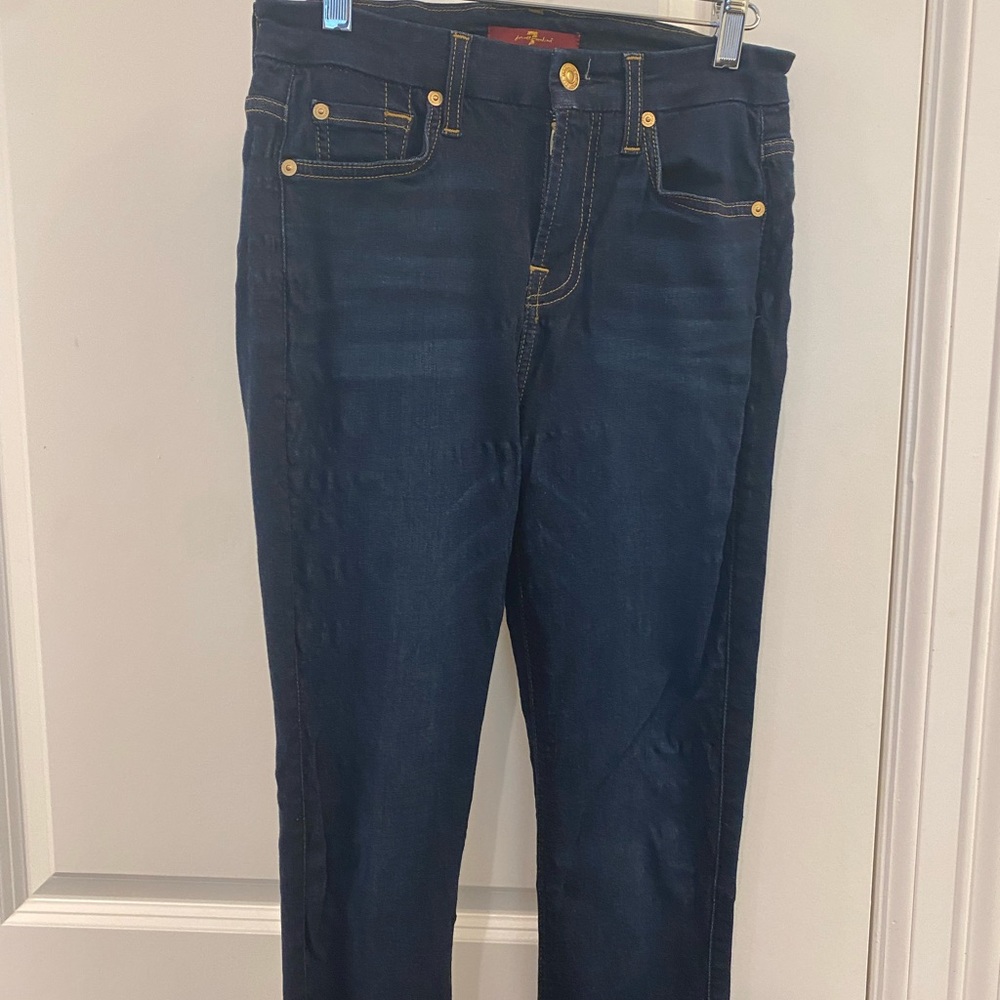 Dark wash skinny jeans